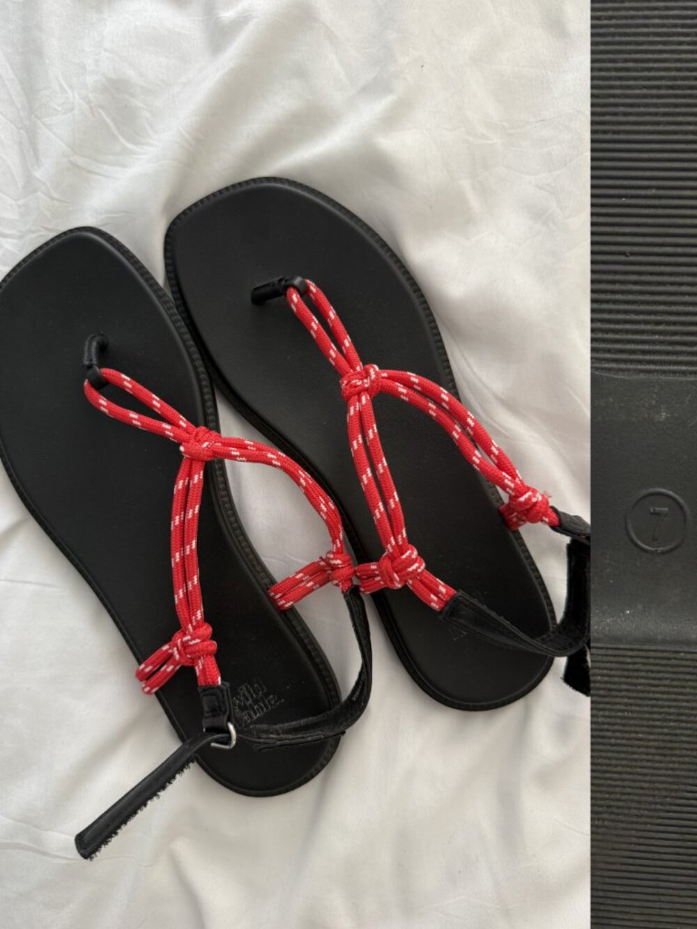 Target Black Braided Red Strappy Sandals